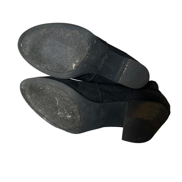 Faded Glory Size 8 Black Block Heel Western Cowboy Carter Ankle Booties Boots - Picture 6 of 10